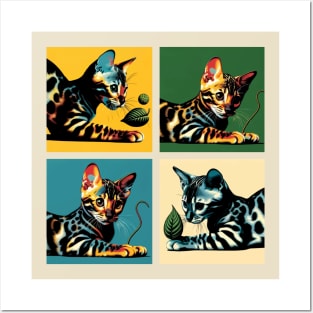 Cat Bengal Pop Art - Cute Kitties Posters and Art